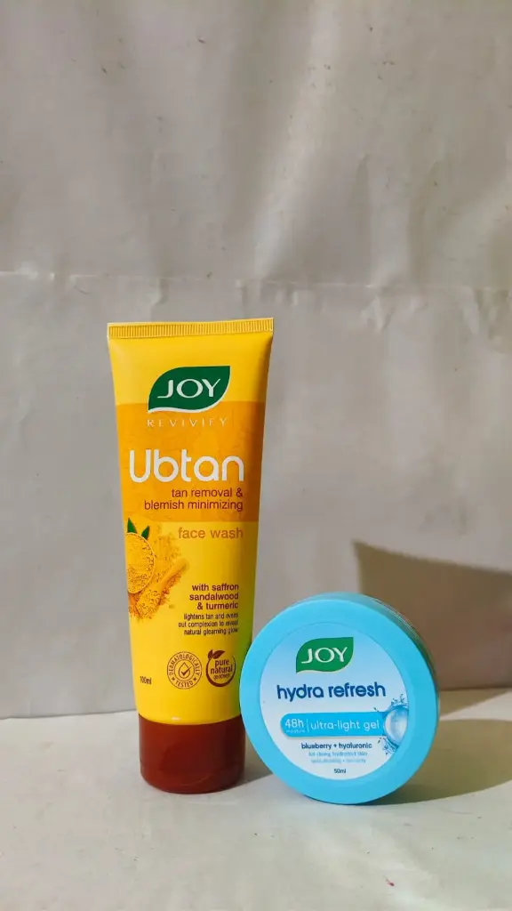 Joy Revivify Ubtan Face Joy Hydra Refresh Ultra-Light Gel (50ml)Wash (100ml) and